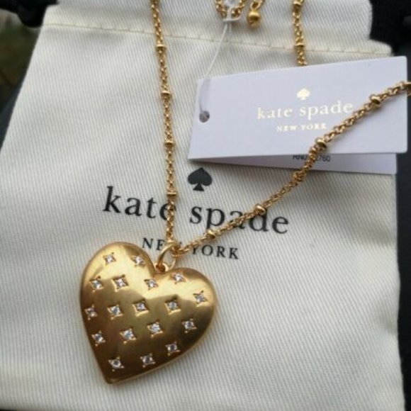 Kate Spade My Precious Heart Crystal Necklace SET - Picture 2 of 10